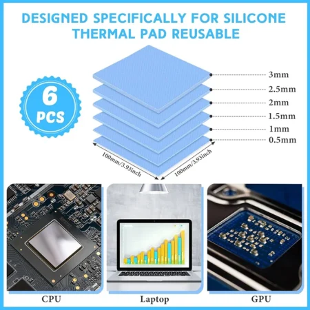 Silicone Thermal Pads Conductivity 6.0 WM 4 Silicone Thermal Pads Conductivity SF Series