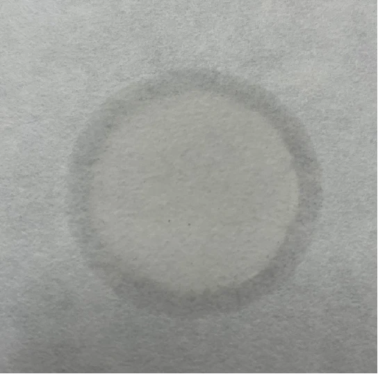 Oil bleed ring sample for non-silicone thermal pad