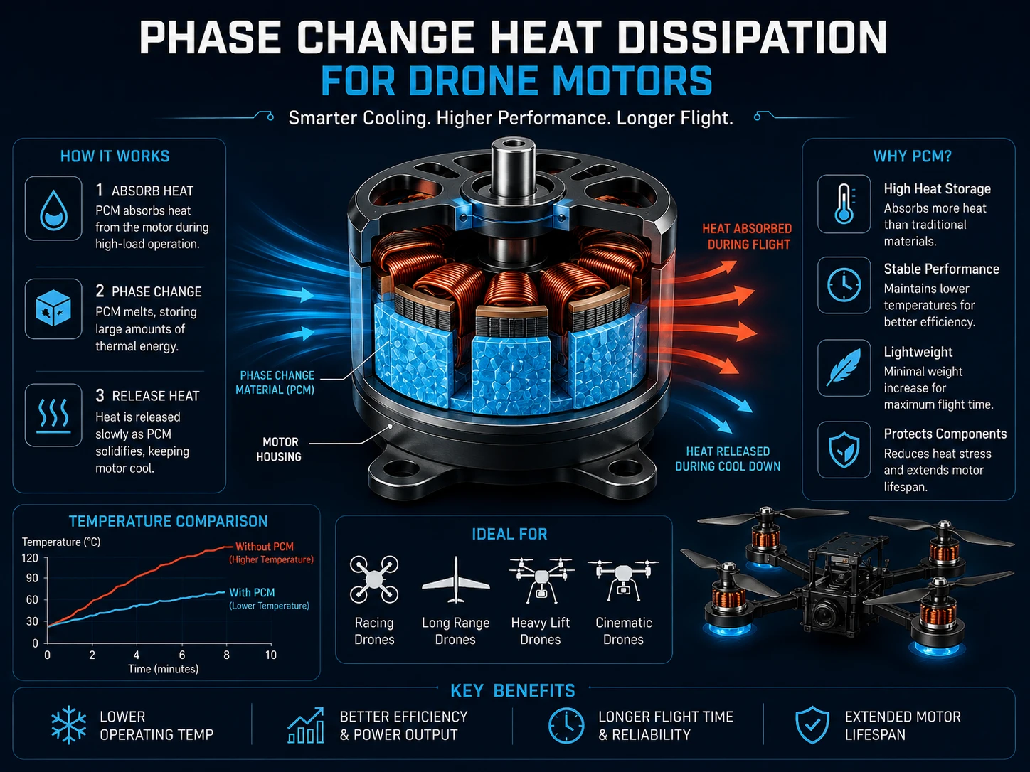 Phase Change Heat Dissipation for Drone Motors 2