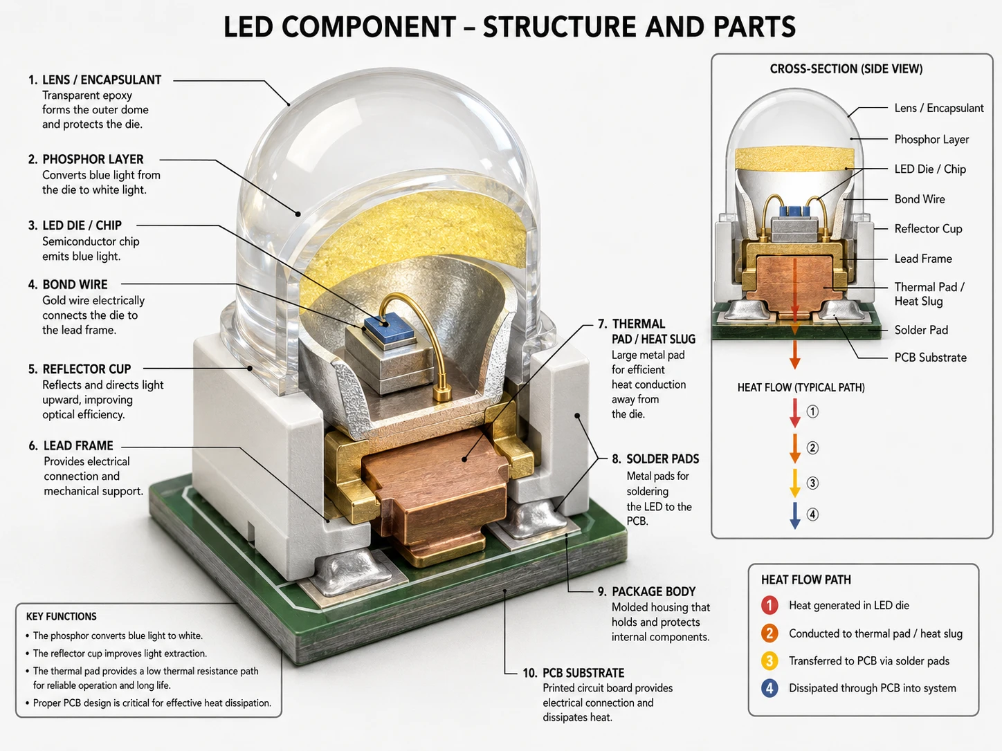 LEDCOMPONENT -STRUCTURE AND PARTS