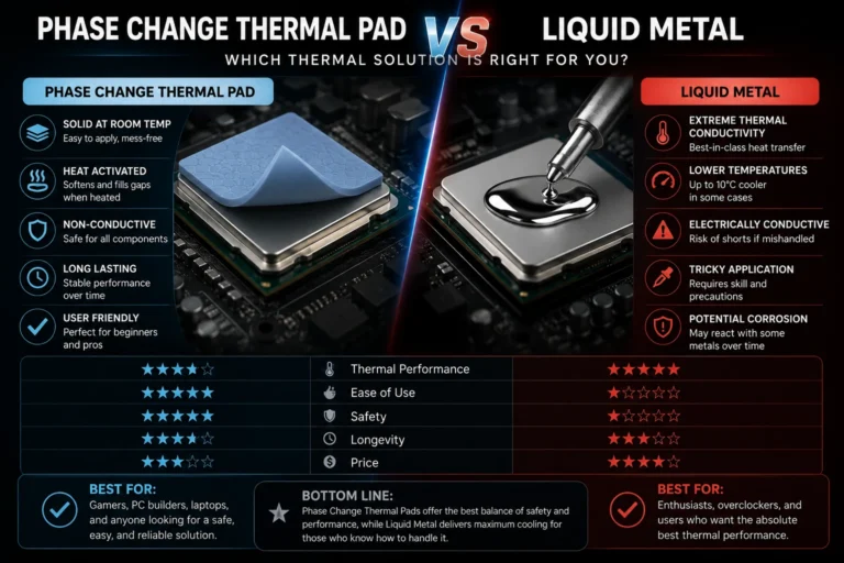Phase Change Thermal Pad vs Liquid Metal