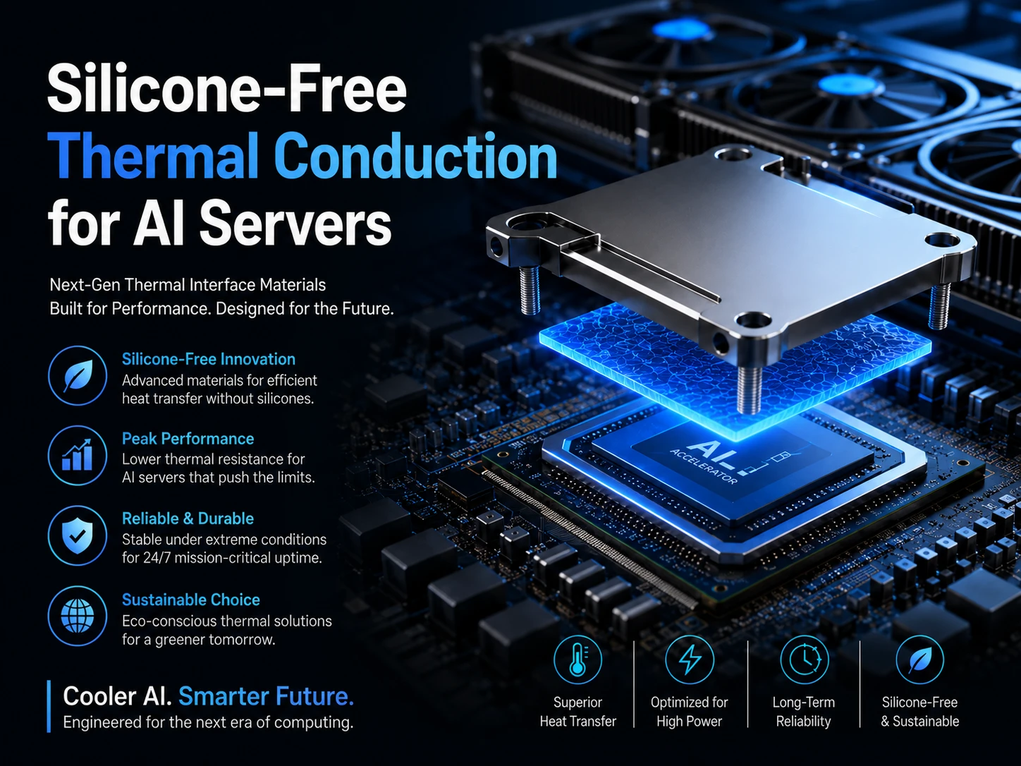 Silicone-Free Thermal Conduction for AI Servers