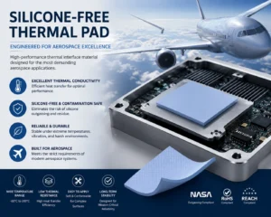 Silicone-free thermal pad for aerospace