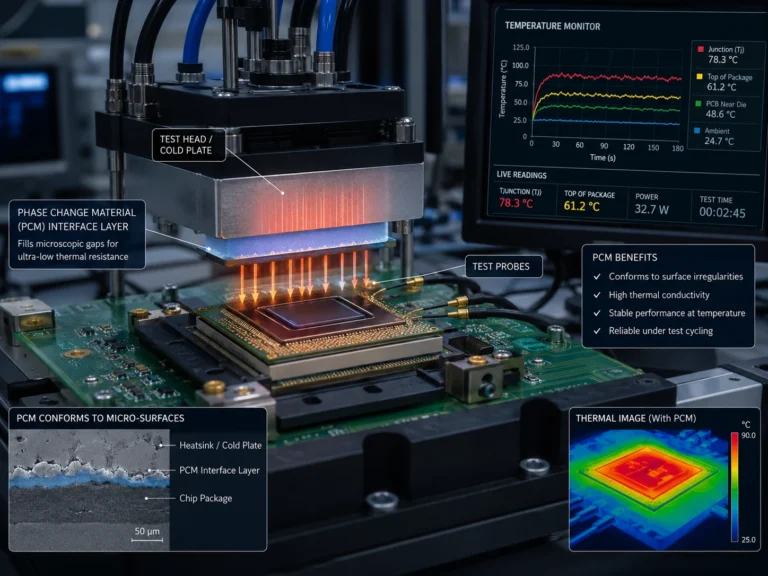 application of Phase Change Materials (PCMs) in chip testing
