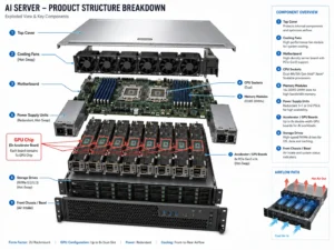 structure breakdown diagram of an AI server