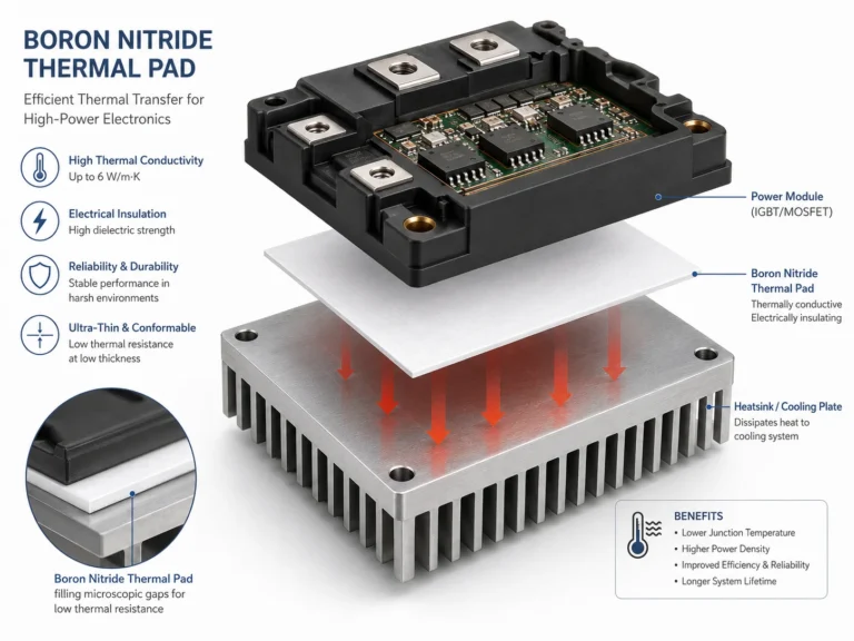 Boron Nitride Thermal Pad for Power Electronic Modules